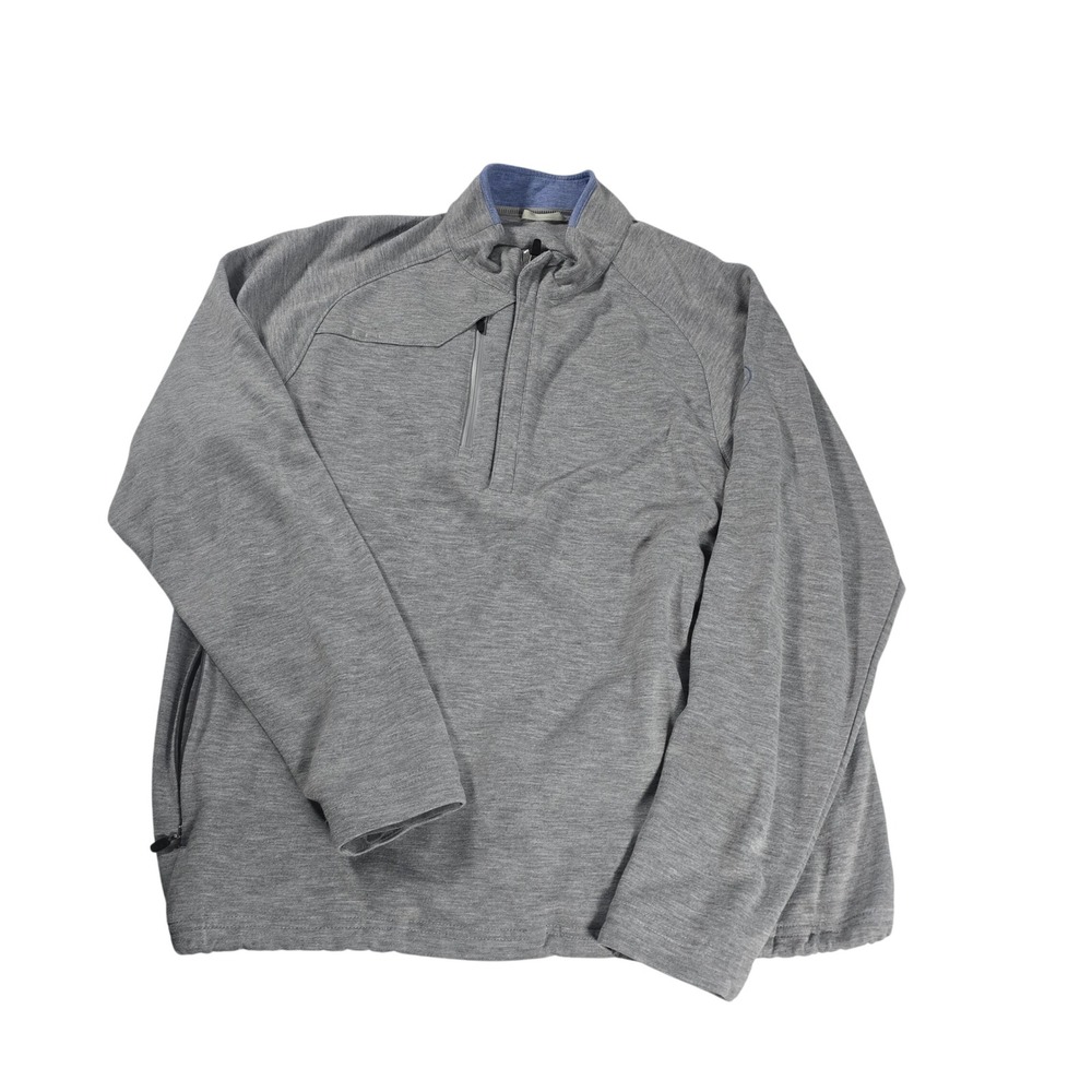 Zero Restriction Tour Series Mens Grey Quarter Zip‎ Golf Pullover L354 XL